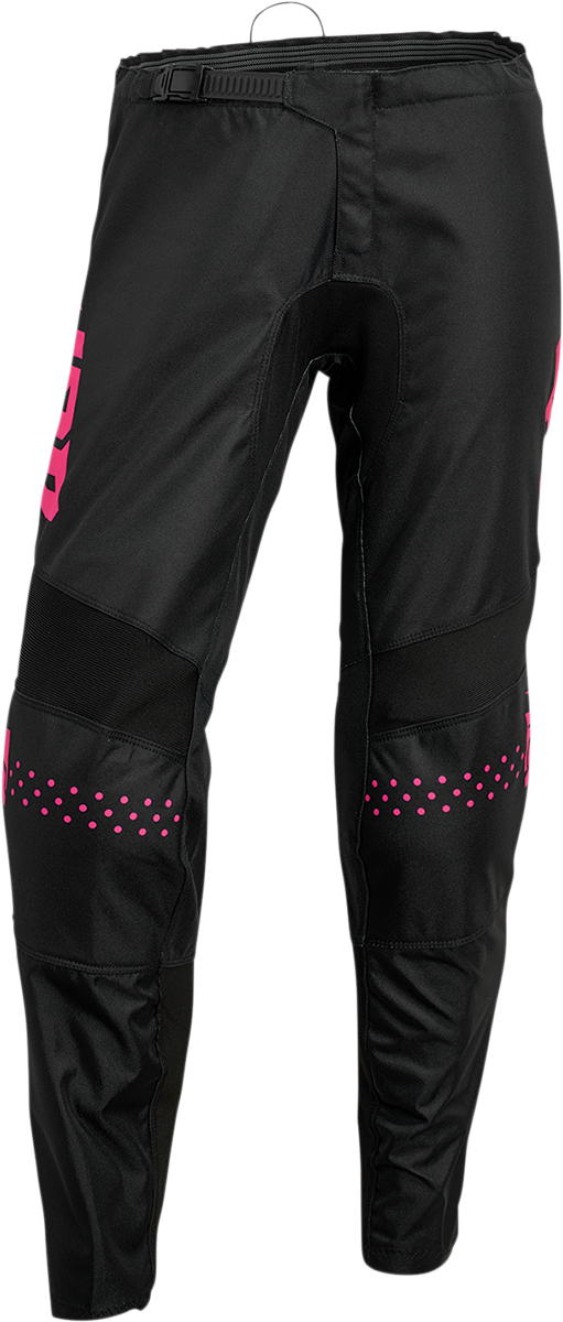 THOR Women's Sector Minimal Pants - Black/Pink Fluo - US 7/8 2902-0308