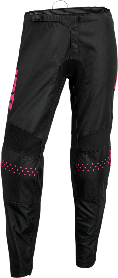 THOR Women's Sector Minimal Pants - Black/Pink Fluo - US 7/8 2902-0308