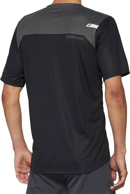 100% Airmatic Short-Sleeve Jersey - Gray/Midnight - Medium 40014-00016