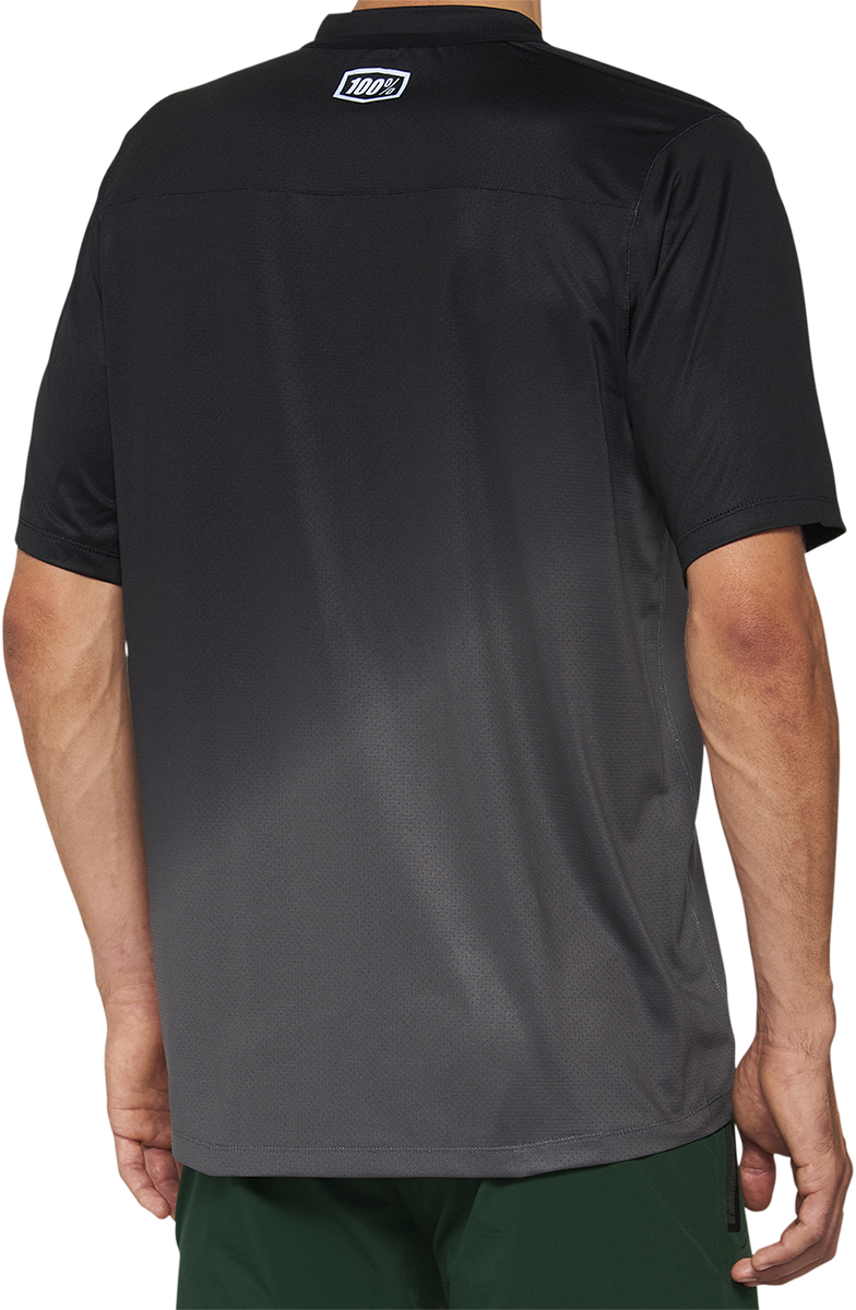 100% Celium Short-Sleeve Jersey - Black/Charcoal - XL 40011-00003