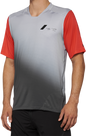 100% Celium Short-Sleeve Jersey - Gray/Racer Red - Large 40011-00012