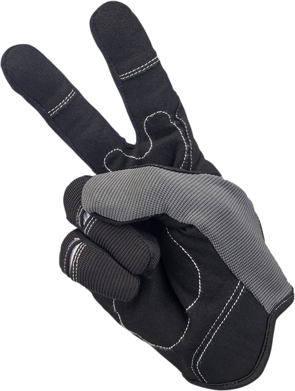 BILTWELL Moto Gloves - Gray/Black - XL 1501-1101-005