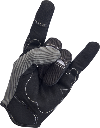 BILTWELL Moto Gloves - Gray/Black - XS 1501-1101-001