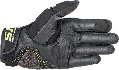 ALPINESTARS Halo Gloves - Forest Black/Fluo Yellow - 3XL 3504822-6085-3X