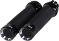 KHROME WERKS Turbine Grips - Custom Contour - Cable - Black 500220