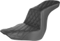 SADDLEMEN Step-Up Seat - Full Lattice Stitch - Black 818-29-195