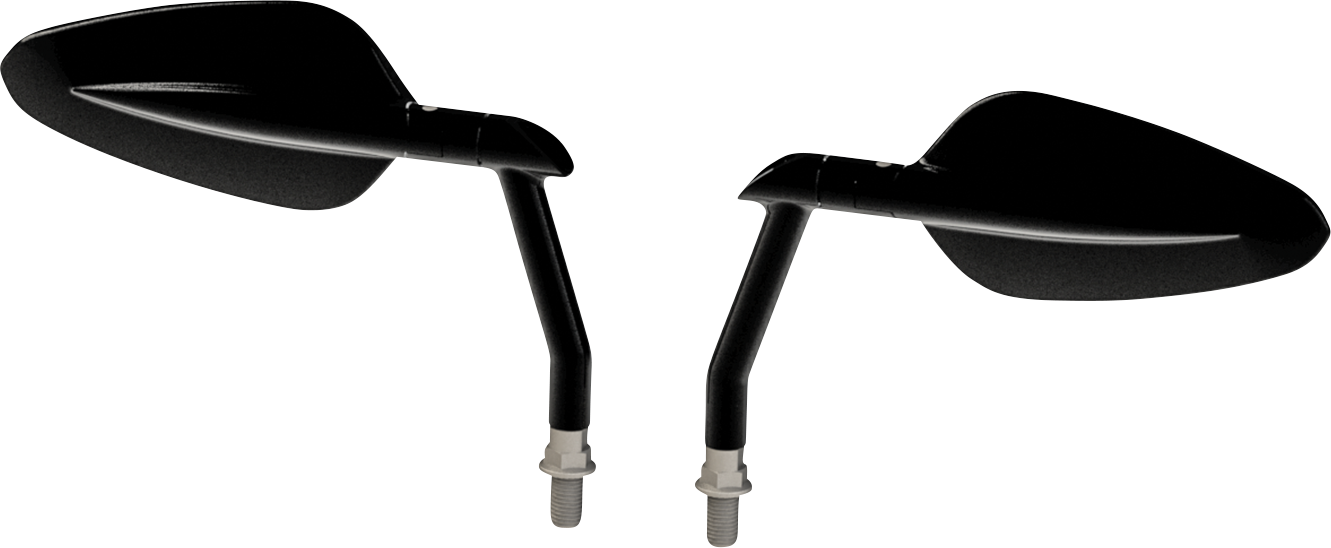 BURLY BRAND Mirrors - Radar - Side View - Oval - Black B16-1502B