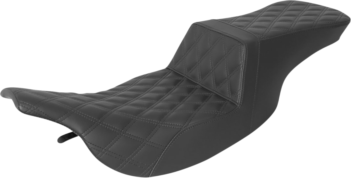 SADDLEMEN Tour Step-Up Seat - Full Lattice Stitch - Black - FL '97-'07 897-07-195
