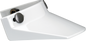 BILTWELL Moto 3-Snap Visor - White 2002-562