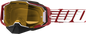 100% Armega Snow Goggle - Oversized Deep Red - Yellow Lens 50007-00006