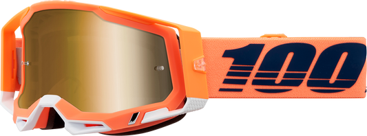 100% Racecraft 2 Goggle - Coral - True Gold Mirror Lens 50010-00018