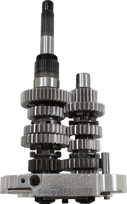 BAKER DRIVETRAIN Overdrive 6-Speed Gear Set for Harley-Davidson Touring Models (2002-2006) - Polished Finish