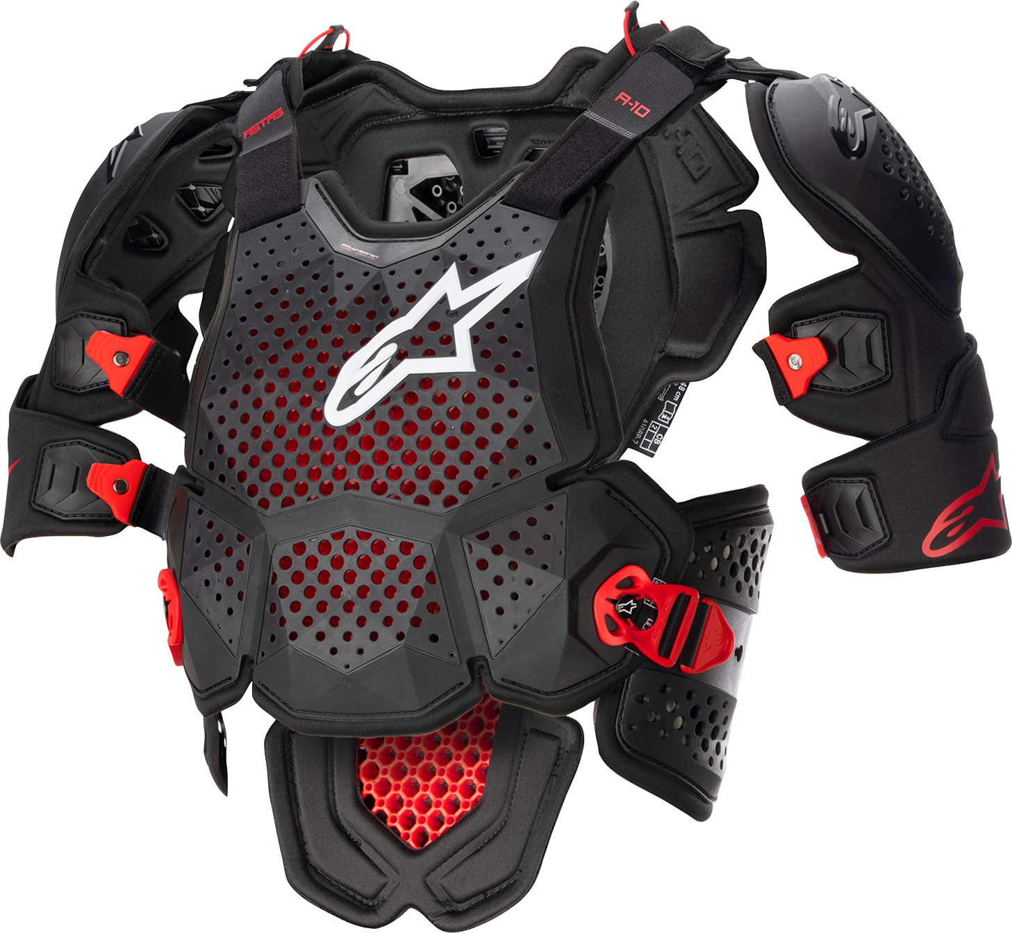 ALPINESTARS A-10 v2 Full Roost Guard - Black/Red - M/L 6700523-1431-ML
