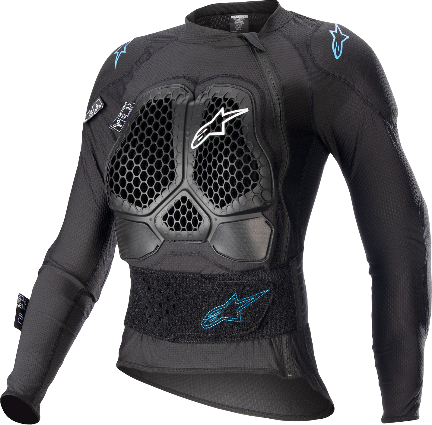 ALPINESTARS Stella Bionic Action v2 Protection Jacket - Black/Cyan - Small 6516823-1079-S