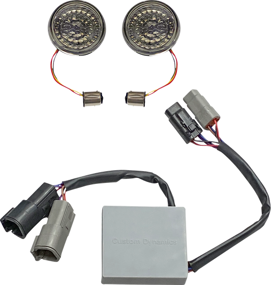 CUSTOM DYNAMICS Turn Signal Inserts - Amber/Red - Harley-Davidson® CD-STS-BRK