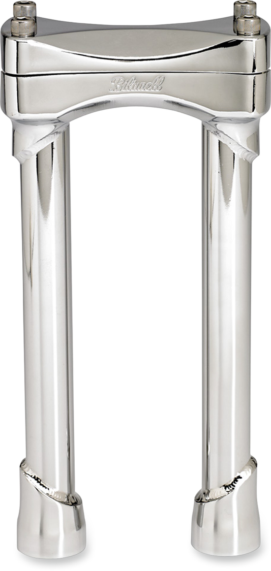BILTWELL Murdock Handlebar Risers - 10" - Chrome 6403-105-10