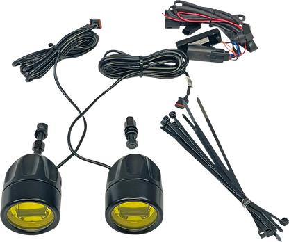 CUSTOM DYNAMICS Fog Light - Black - Yellow Lens PB-FOG-BCM-YB