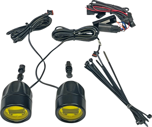 CUSTOM DYNAMICS Fog Light - Black - Yellow Lens PB-FOG-BCM-YB