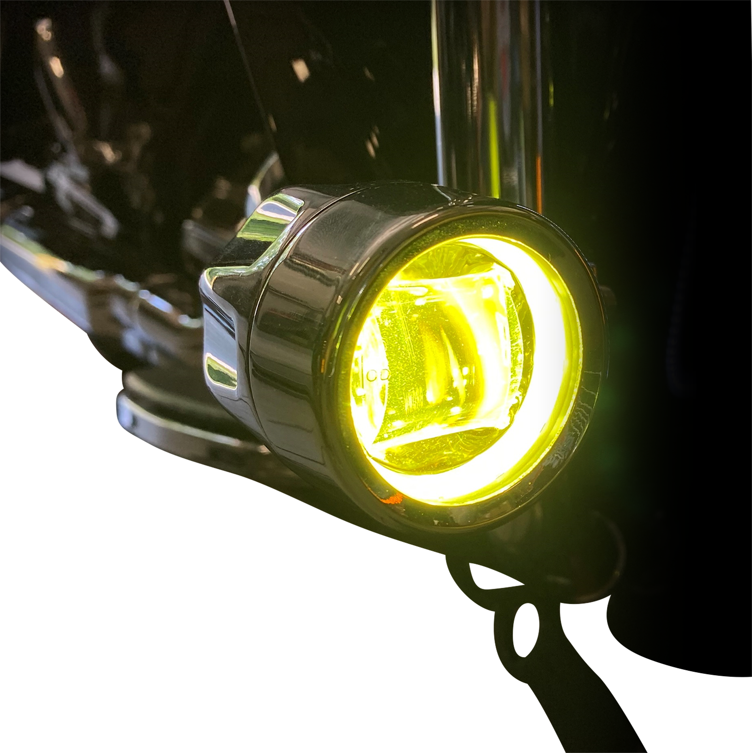 CUSTOM DYNAMICS Fog Light - Black - Yellow Lens PB-FOG-BCM-YB