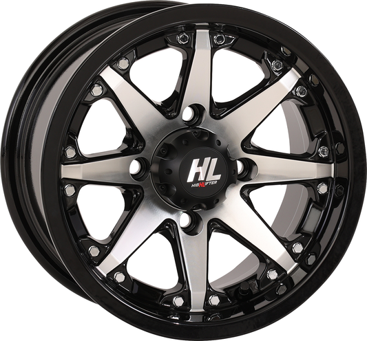 HIGH LIFTER HL10 12x7 Rear Wheel with Gloss Black Finish and Machined Accents