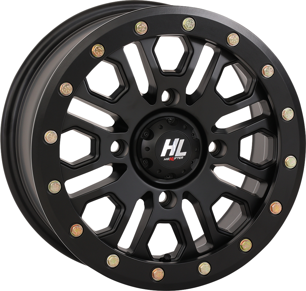 High Lifter HL23 Beadlock Wheel - 14x7 Matte Black for Front and Rear Vehicles