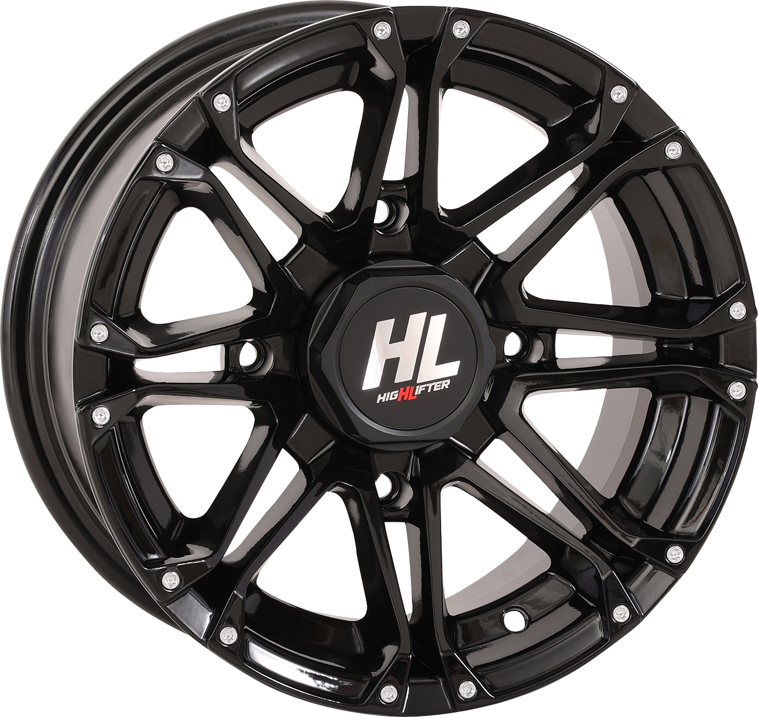 HIGH LIFTER 14HL03-1237 Gloss Black 14x7 Wheel with Factory-Installed Valve Stem