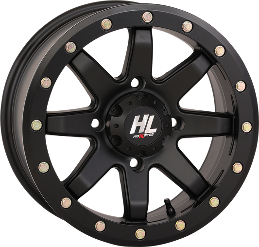 High Lifter HL9 Beadlock Wheel - 14x7 Inches Matte Black for 4/156 Bolt Pattern