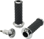 BILTWELL Alumicore Grips - Dual Cable - Chrome 6604-105-01