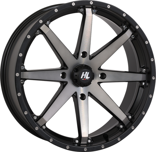 HIGH LIFTER HL10 20x7 Matte Black and Smoke Wheel with Factory Valve Stem and Lifetime Warranty