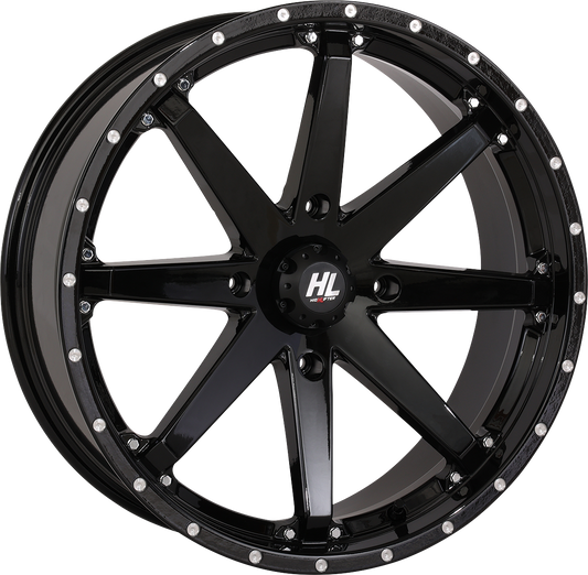HIGH LIFTER HL10 20x7 Gloss Black Wheel with Factory Valve Stem and Bolt-In Center Cap
