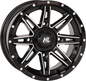 HIGH LIFTER HL22 14x7 Gloss Black Machined Wheel - 4/156 Bolt Pattern with Split 8-Spoke Design