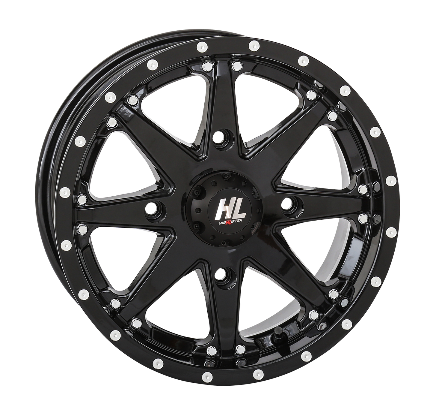 HIGH LIFTER HL10 14x7 Gloss Black Wheel with 4/110 Bolt Pattern and 5+2 Offset