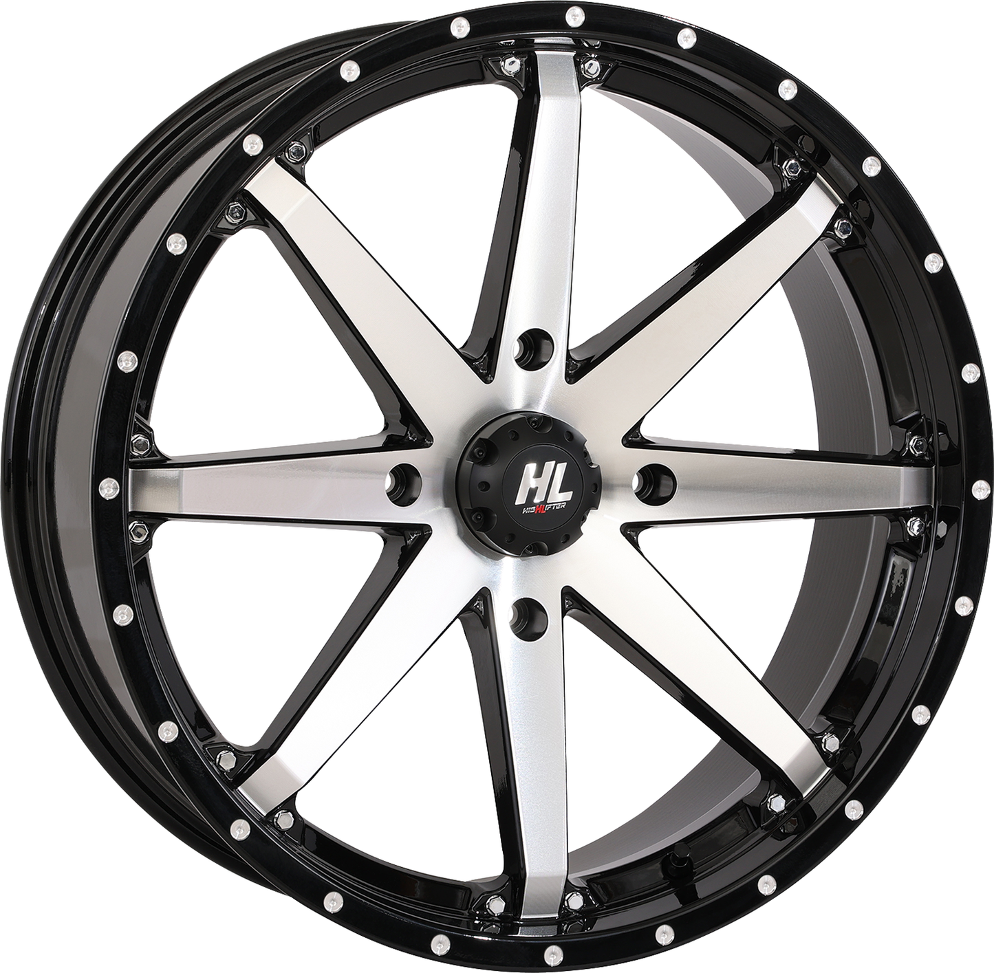 HIGH LIFTER HL10 20x7 Gloss Black Machined Wheel with Factory Valve Stem