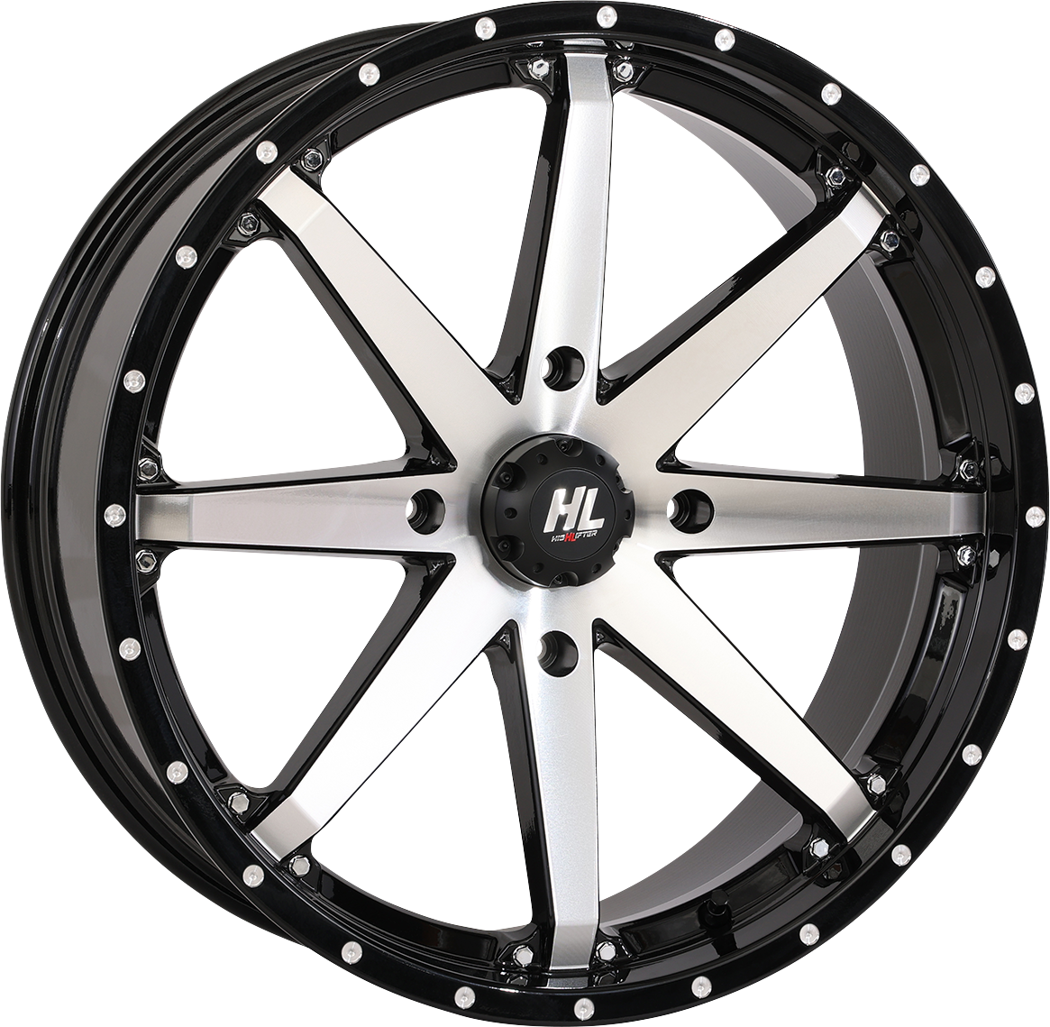 HIGH LIFTER HL10 20x7 Gloss Black Machined Wheel with Factory Valve Stem