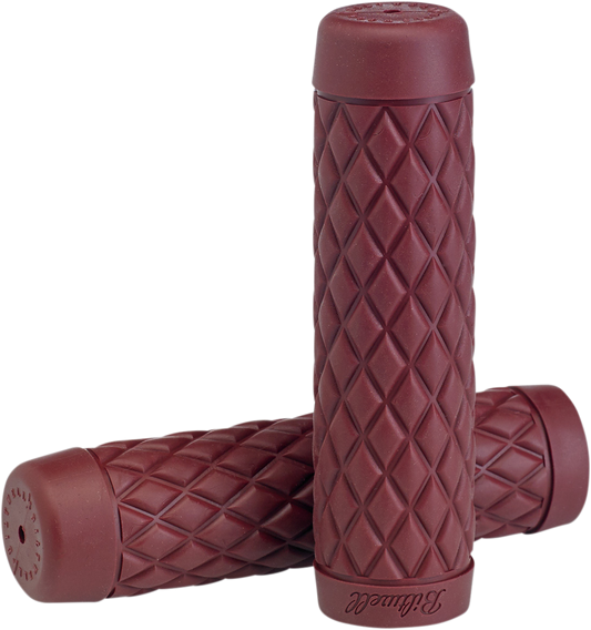 BILTWELL Torker Grips - 1" - Oxblood 6705-0301