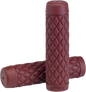BILTWELL Torker Grips - 1" - Oxblood 6705-0301