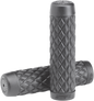 BILTWELL Torker Grips - 1" - Gray 6705-0501