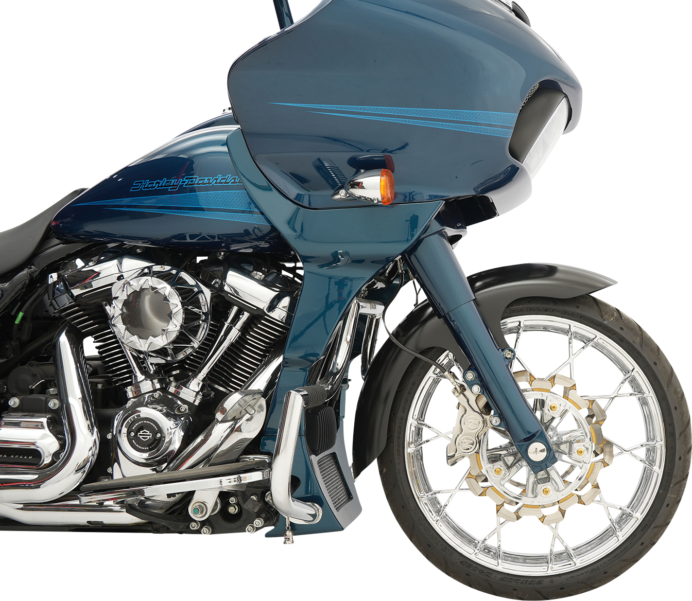 KLOCK WERKS Henry Front Fender - Black - 16"-19" Wheel - HD Touring/Trike KWF-01-0308