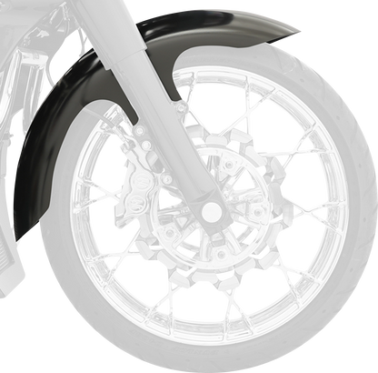 KLOCK WERKS Henry Front Fender - Black - 16"-19" Wheel - HD Touring/Trike KWF-01-0308