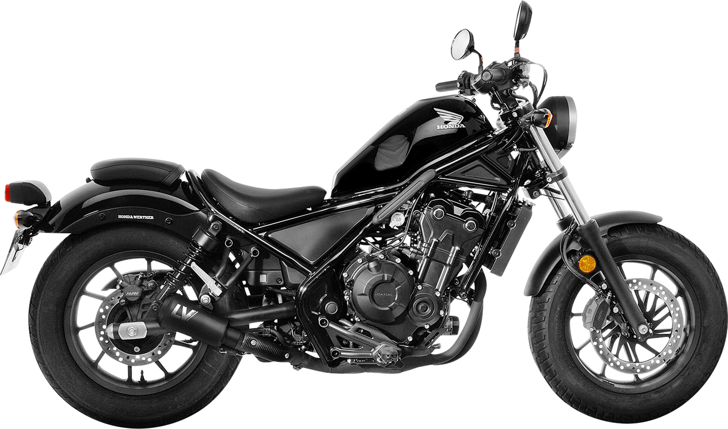 LEOVINCE LV-10 Slip-On Muffler - Full Black Stainless Steel - Rebel 15224FBU