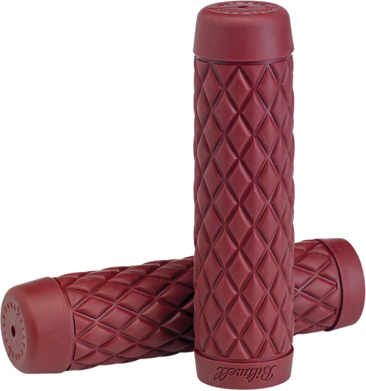 BILTWELL Torker Grips - 7/8" - Oxblood 6705-0378