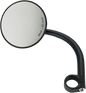 BILTWELL Mirror - Utility - Side View - Round - Clamp-On - Black - 1" 6503-501-131