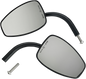 BILTWELL Mirrors - Utility - Side View - Teardrop - Perch - Black - Pair 6504-400-132