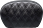 LE PERA Sissy Bar Pad - Large - Vinyl - Double Diamond - Shiny Black L-SBP01DD-SH