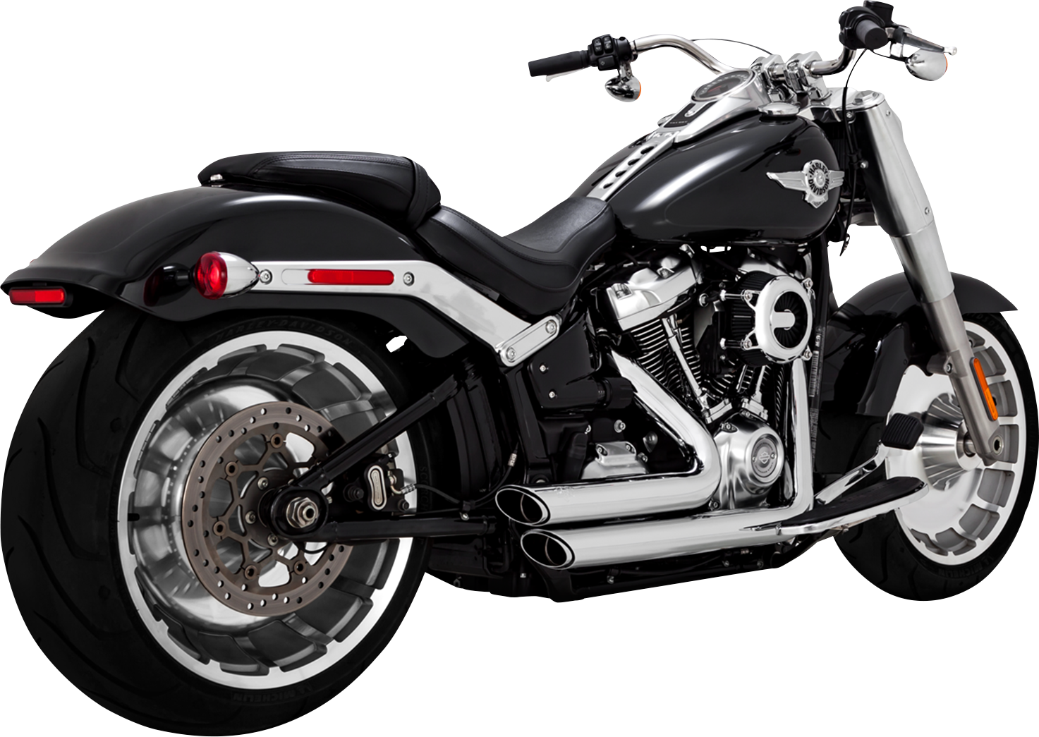 VANCE & HINES Shortshots Staggered Exhaust System - Chrome 17335