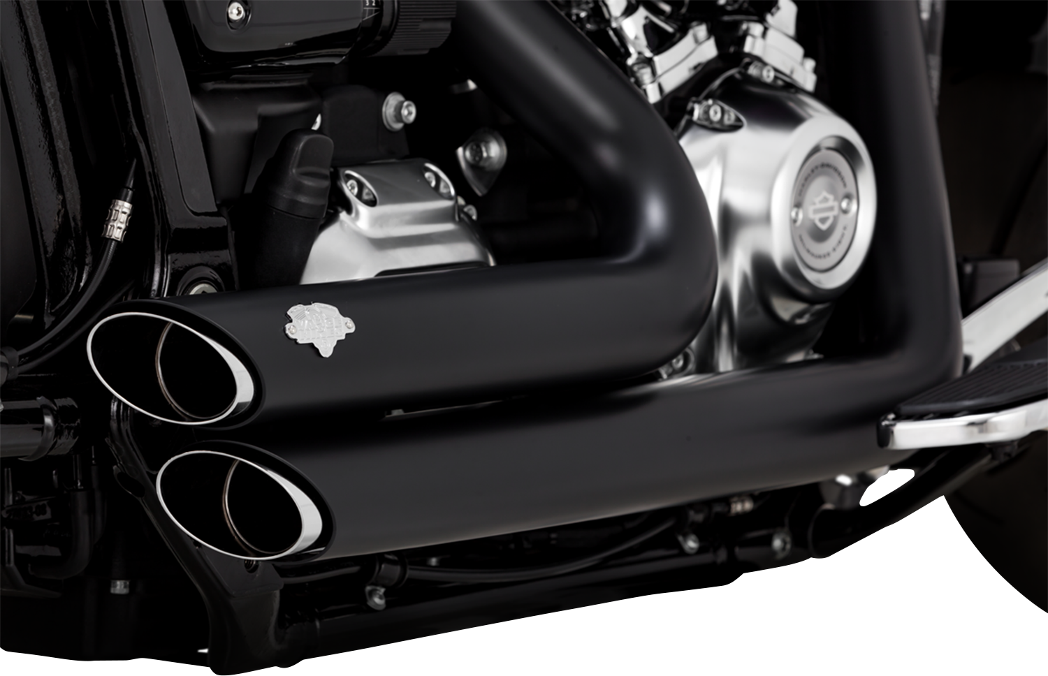 VANCE & HINES Shortshots Staggered Exhaust System - Matte Black 47335