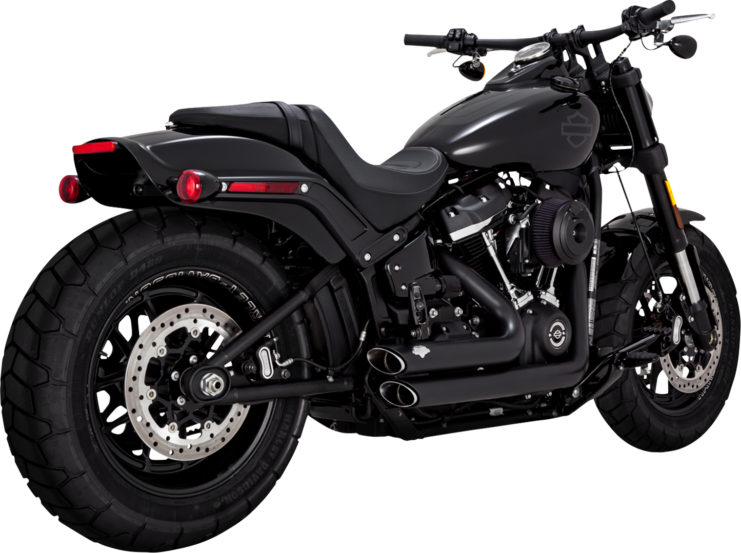 VANCE & HINES Shortshots Staggered Exhaust System - Matte Black 47333