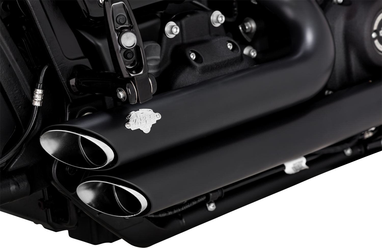 VANCE & HINES Shortshots Staggered Exhaust System - Matte Black 47333