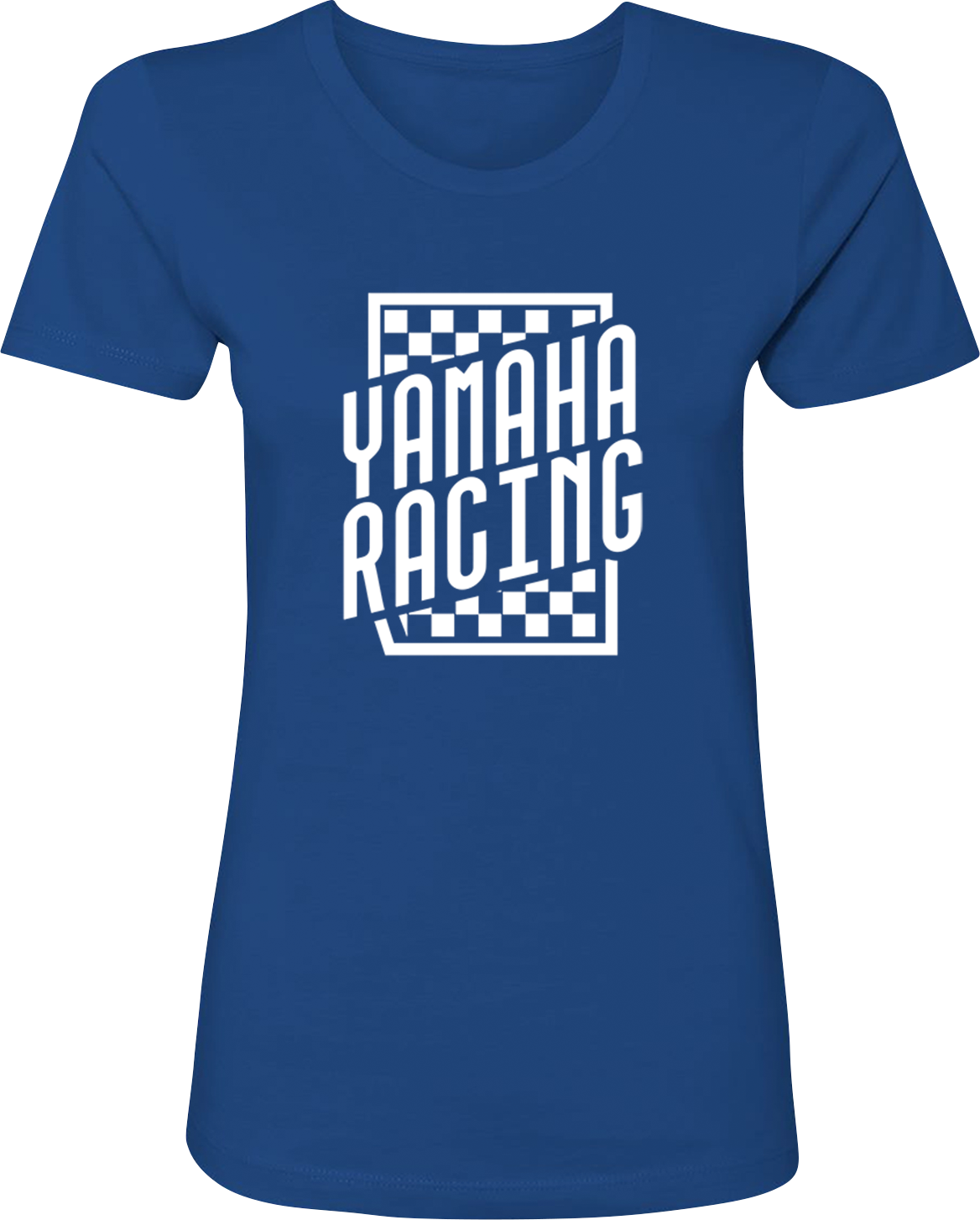 Yamaha Apparel Women's Yamaha Racing Check T-Shirt - Blue, Small (Part Number: NP21S-L3112-S)