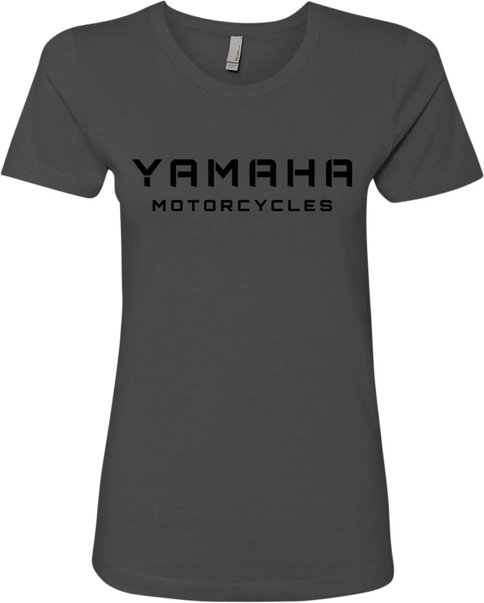 Yamaha Apparel Women's Yamaha Motorcycles T-Shirt - Charcoal Black, Medium (Part No. NP21S-M3137-M)